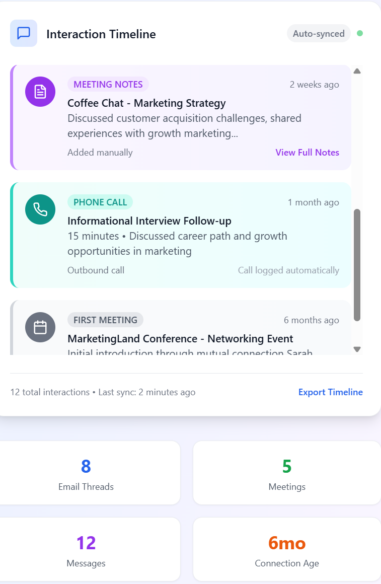 Interaction Hub for managing conversations